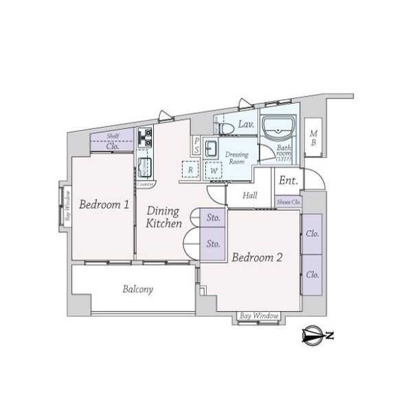 アーバンキャッスル王子 間取図