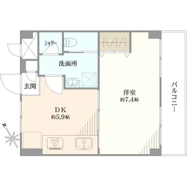 白山コーポビアネーズ 間取図