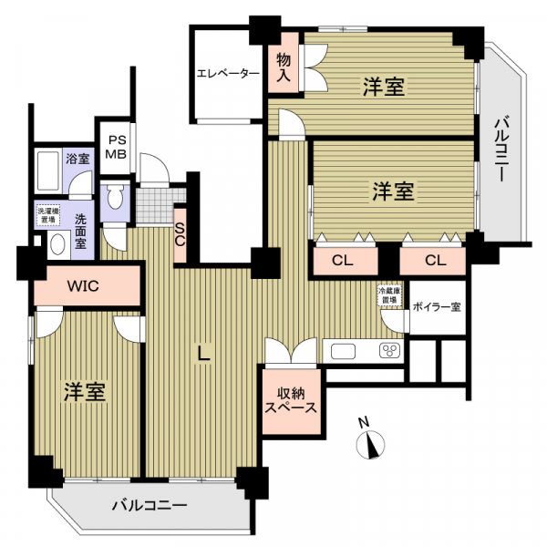 日車マンション平和が丘Ａ 間取図