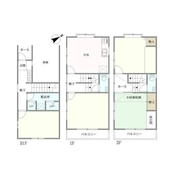 渋谷区幡ヶ谷２丁目 間取図