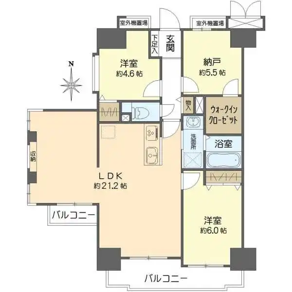 ライオンズマンション城東緑橋 間取図