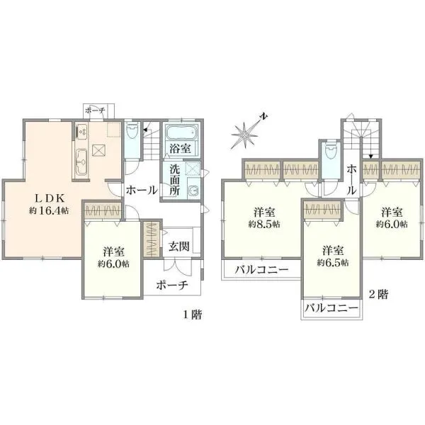横浜市磯子区森が丘２丁目 間取図
