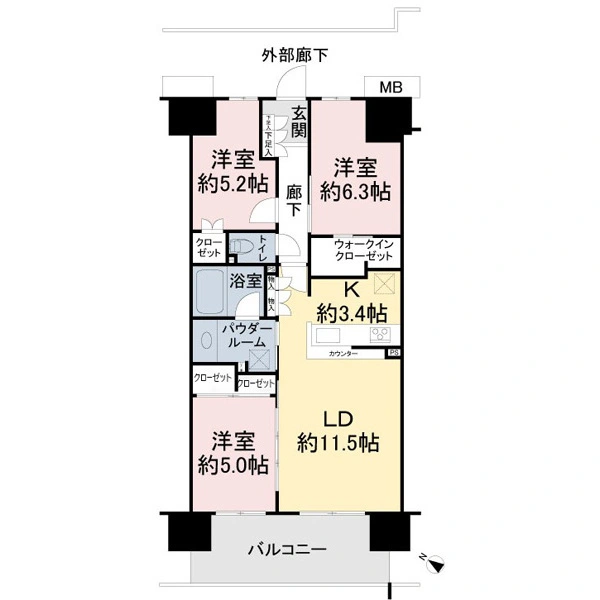 ファインシティ東松戸モール＆レジデンス 間取図