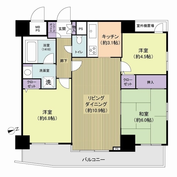 ライオンズステーションプラザ松戸 間取図