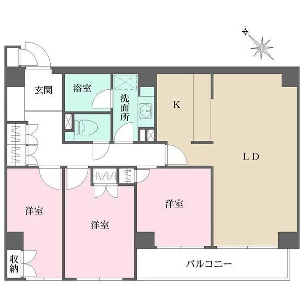 深沢ホームズ ご家族と会話を楽しみながら調理のできる、対面式キッチン。