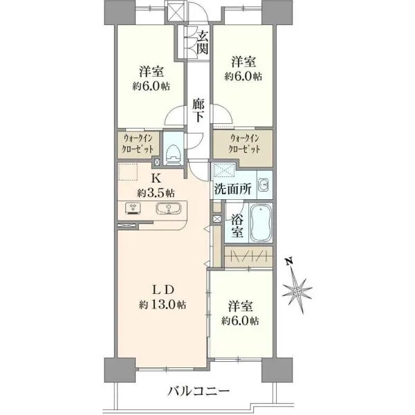 コスモ21ザ・ガーデンズフォート 間取図