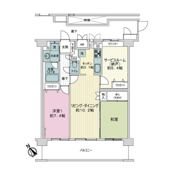 アドリーム稲田堤 間取図