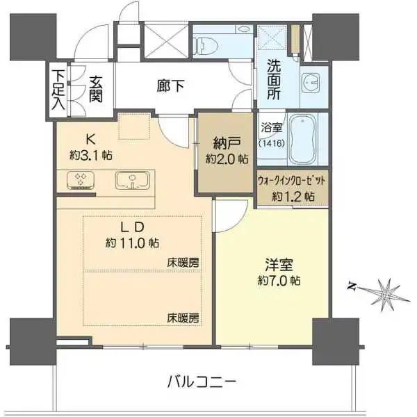 ザ・パークハウス大阪梅田タワー 間取図