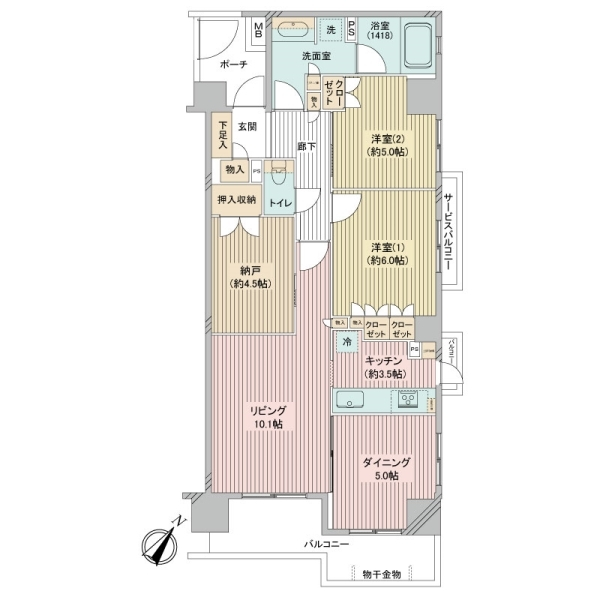 グランスイート志村 間取図