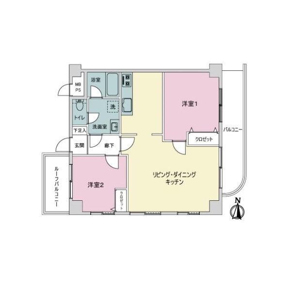 ライオンズマンション西新井第２フェローヒルズ 間取図