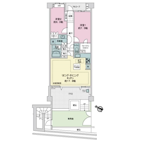 グランフォート青淵閣 間取図