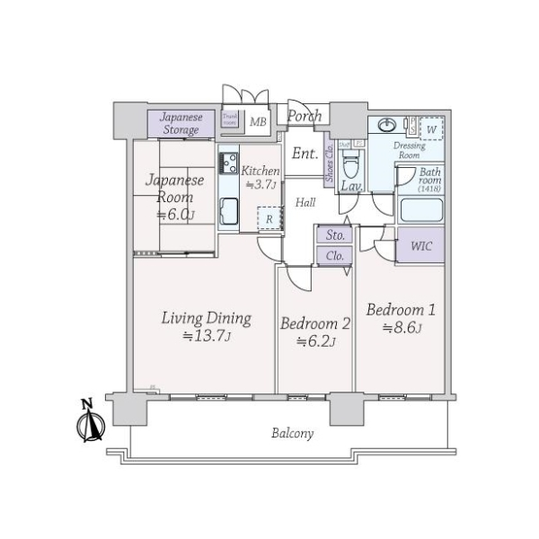セントラルガーデンタワー 間取図