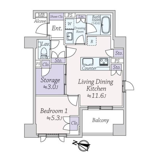 グランスイート世田谷桜丘 間取図