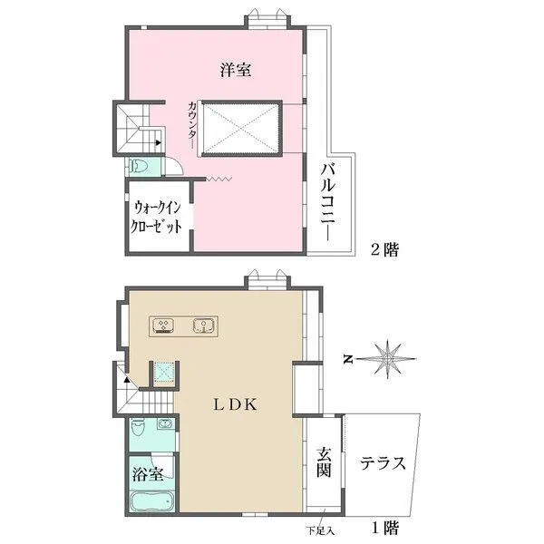 中野区鷺宮５丁目 吹き抜けがある開放的な住居
