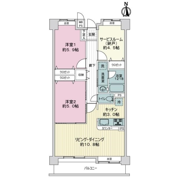 ライオンズヒルズ富士森公園 間取図
