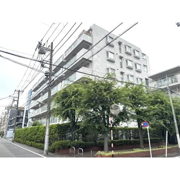 メイゾン仲池上 白を基調としたタイル張りで重厚感のある建物