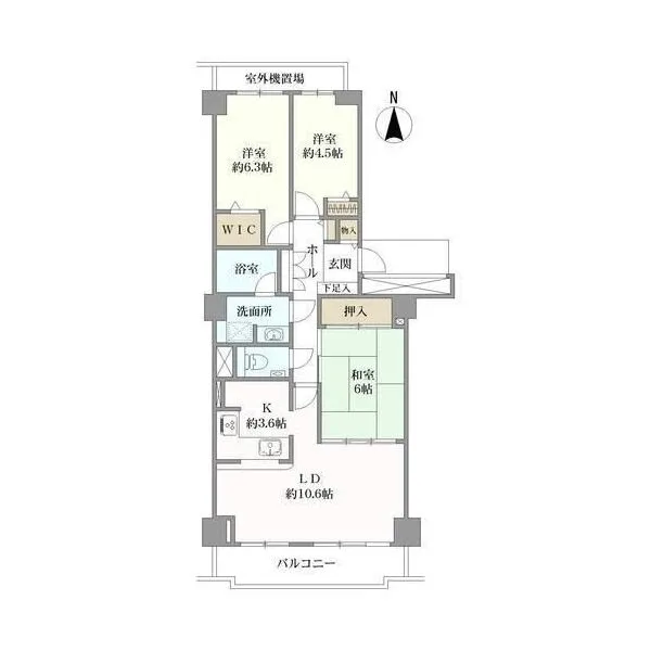 フィル・グリーン芦屋 間取り図