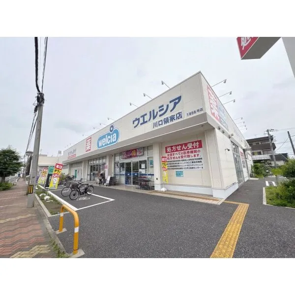 川口市領家2丁目 ウエルシア川口領家店(ドラッグストア)まで約420m(徒歩6分)
