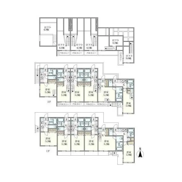 杉並区松ノ木３丁目 間取図