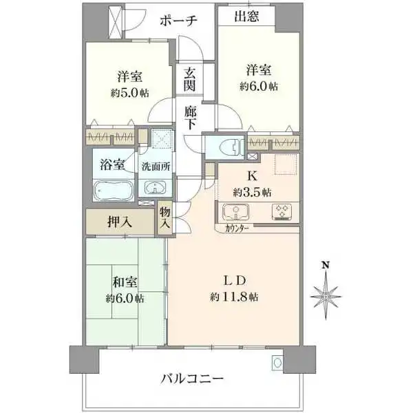 レリアコート京王よみうりランドウエスト 間取図