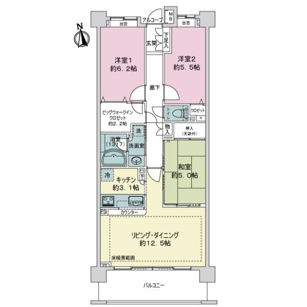 クレストグランディオ横浜 間取図