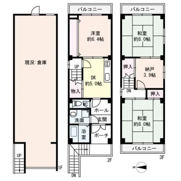 京都市右京区西京極前田町 間取図