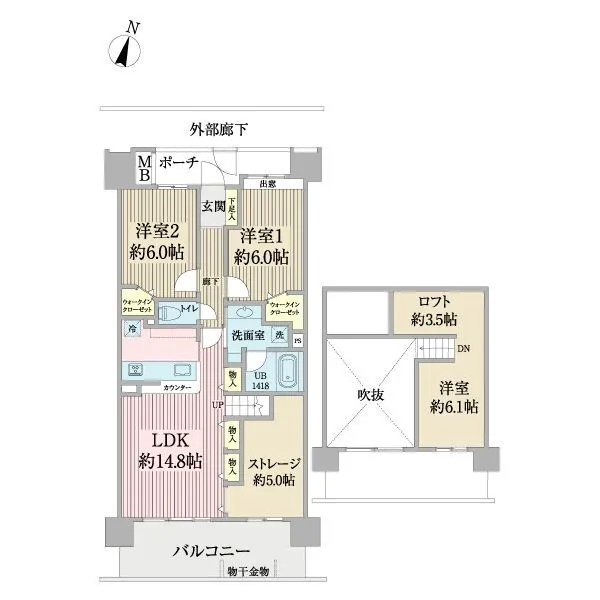 コスモガーデンズ草加松原 間取図