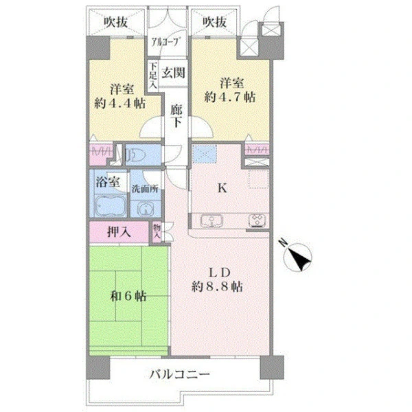 鶴見グランドハイツ 間取図