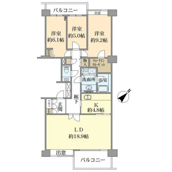 新百合ヶ丘パークハウス 間取図