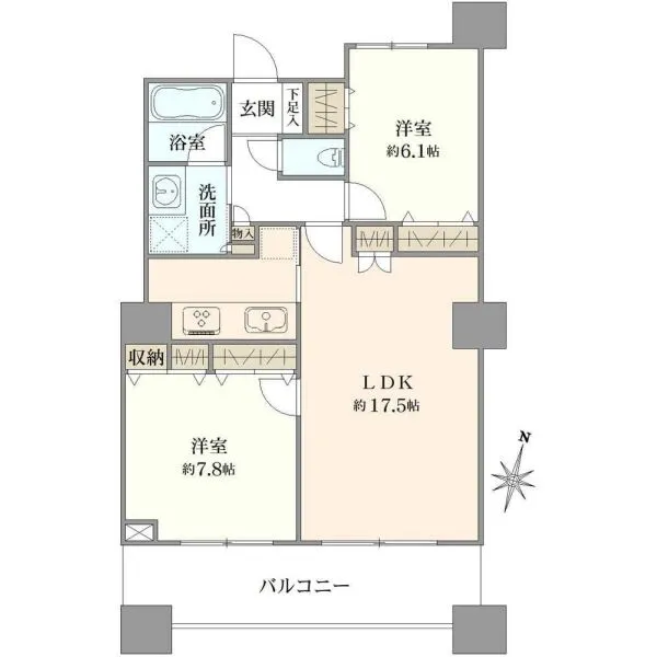 ヴィナシス金町タワーレジデンス 間取図