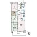 オークヒルズ香里一番館 間取図