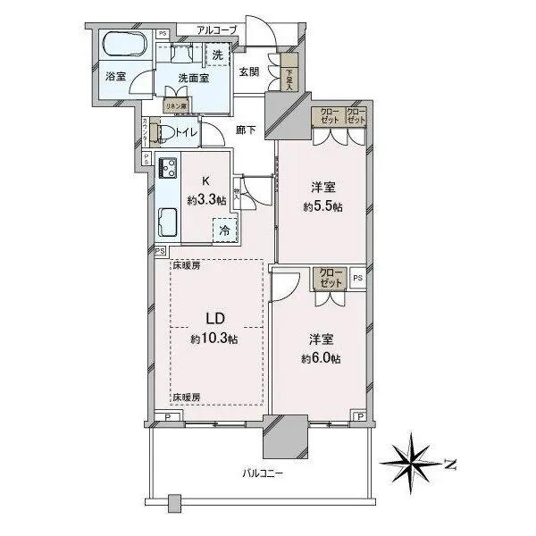 プラウド阪急塚口駅前 間取図