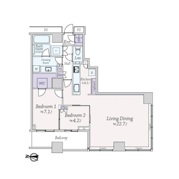 勝どき　ザ・タワー 間取図