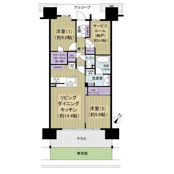 ザ・ガーデンズ東京王子エアリーコート 間取図