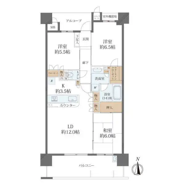 ラセラ高槻ノースコート 間取図