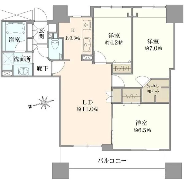 アトラスタワー北千住 間取図