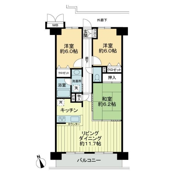 ダイアパレス・ライブシティ船橋 間取図