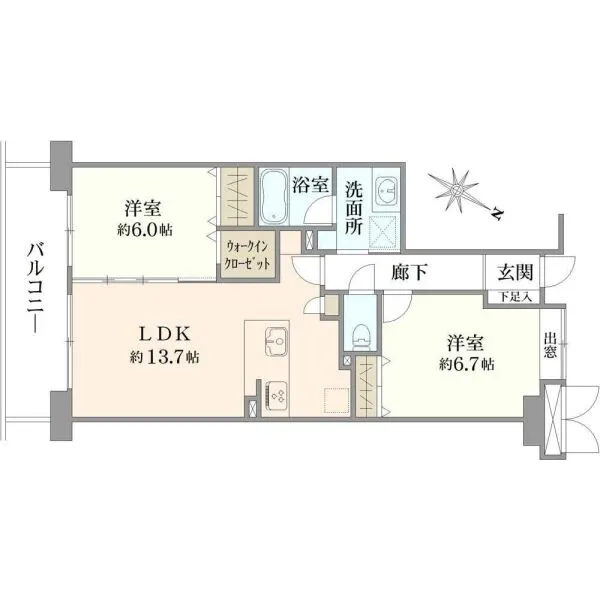 ルイシャトレ鶴見ウエストコート 間取図