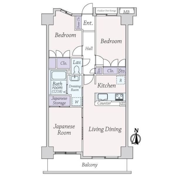 エヴァーグリーン綾瀬１番館 間取図