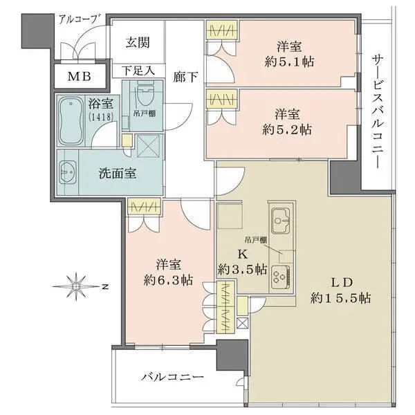 グランドメゾン新梅田タワー 間取図