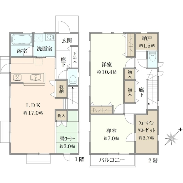 町田市南つくし野１丁目 間取図