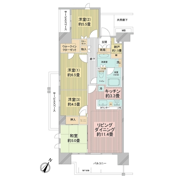 オハナ町田オークコート 間取図