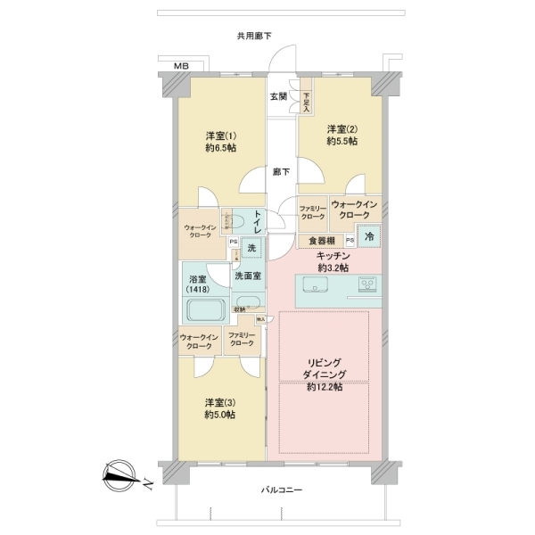 サンクレイドル桜街道レジデンス 間取図