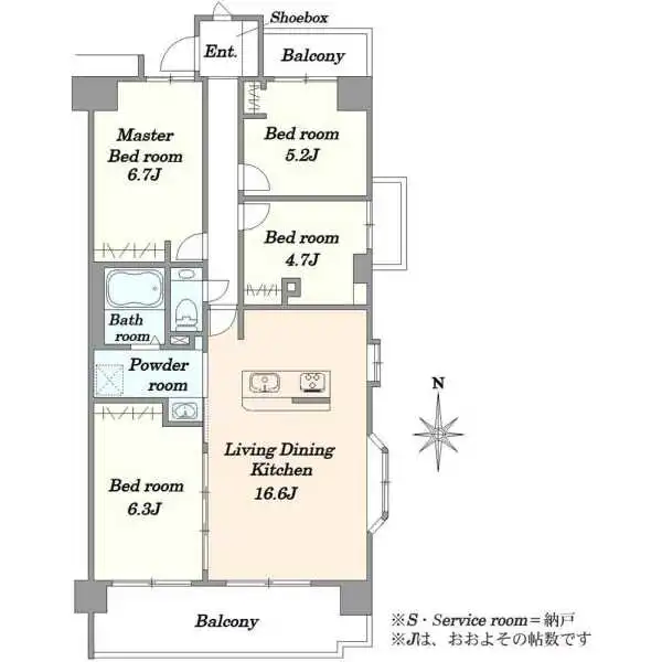 川口幸町パークハウス 間取図