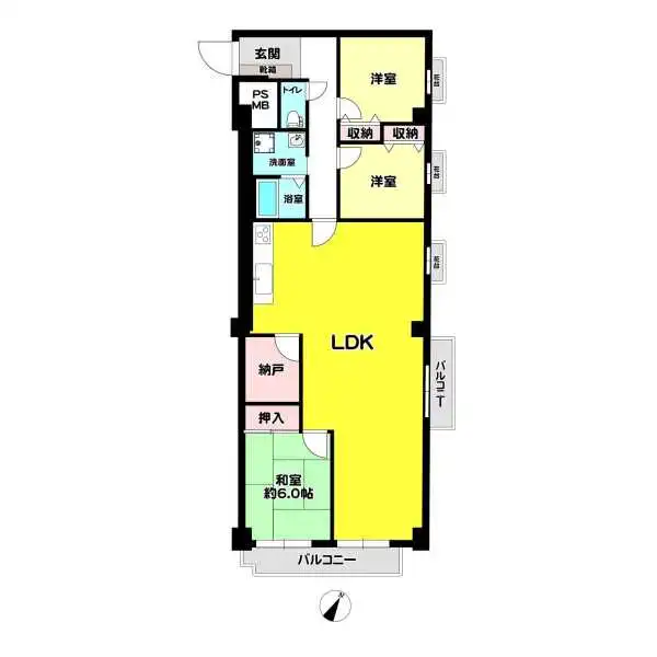 ユニハイム岡本 間取図