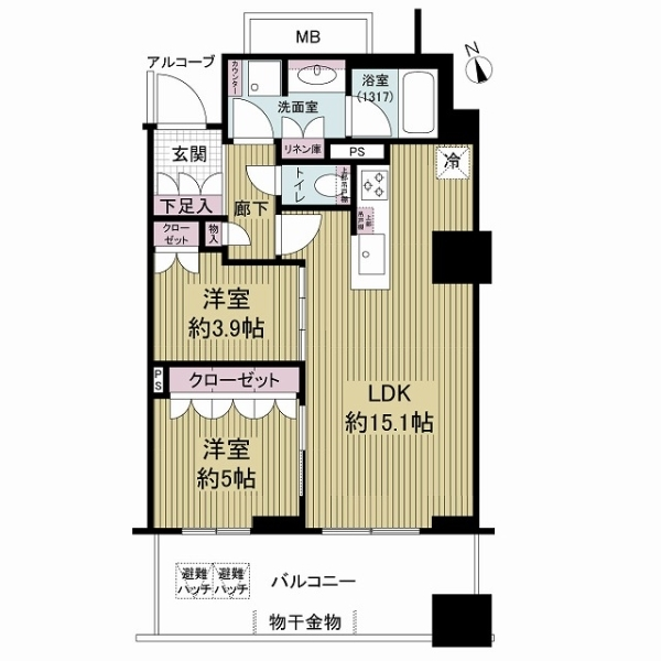 プラウドタワー梅田豊崎 間取図