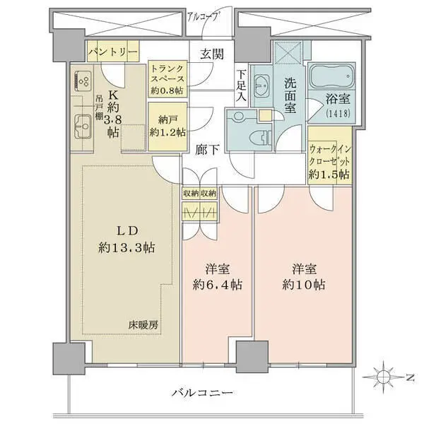 Ｗコンフォートタワーズ　ＷＥＳＴ 間取図