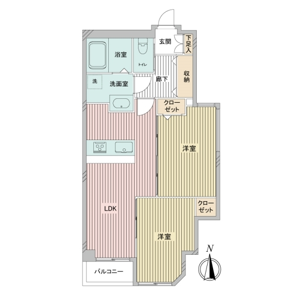 大山サンハイツ 間取図