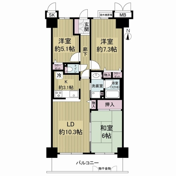 フェアコート大阪城公園 間取図
