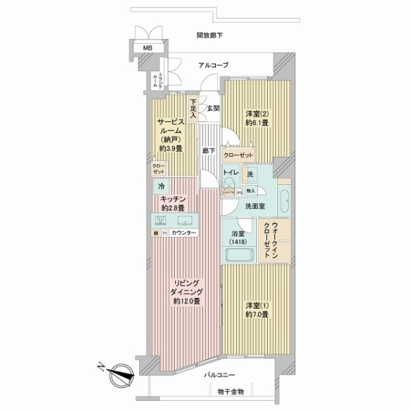 ルネ・上野桜木 間取図